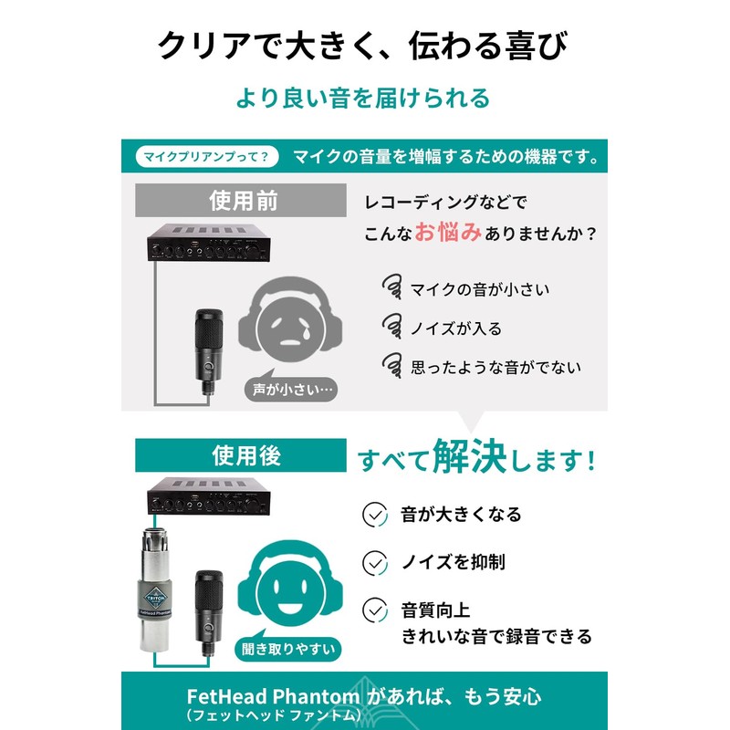[Microphone Preamplifier for Condenser Microphones] Triton Audio FetHead Phantom Microphone