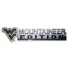 West Virginia Mountaineers Edition ABS Chrome Auto Emblem (blue w/