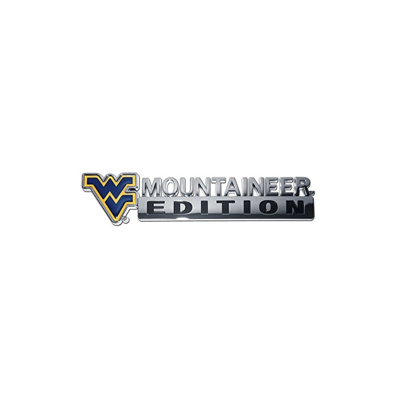 West Virginia Mountaineers Edition ABS Chrome Auto Emblem (blue w/