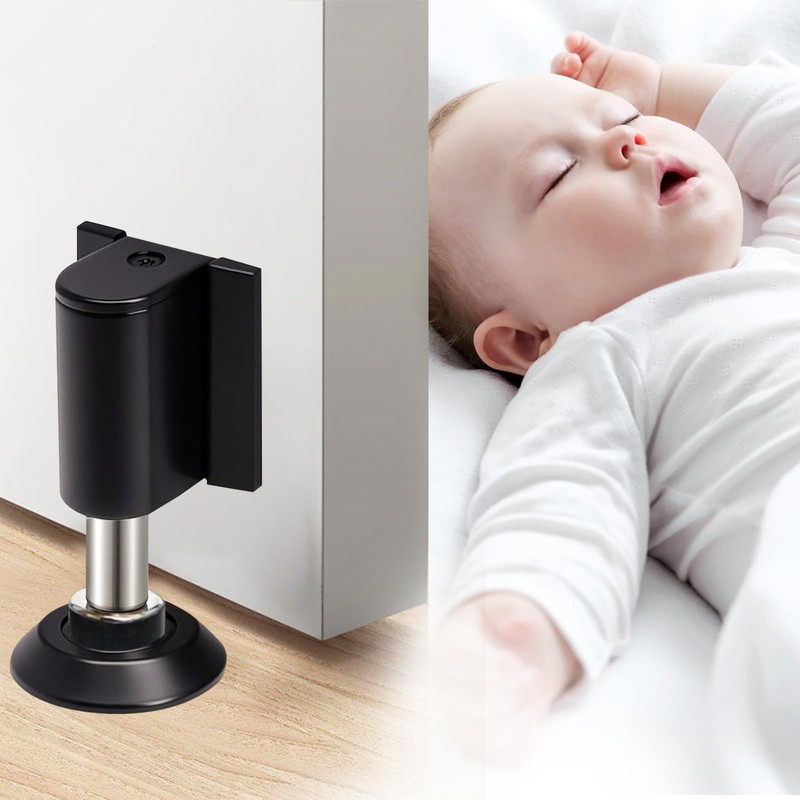 6 Pack Magnetic Door Stoppers, No Drill Invisible Doorstops for