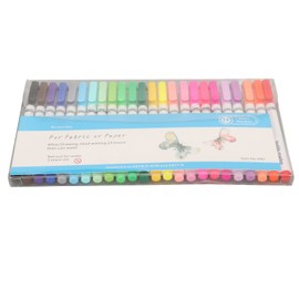 24Pcs Fabric Markers Assorted Colors Smoothing Fine Tip Quick Drying Graffiti Markers for Textile Shoes Shirts