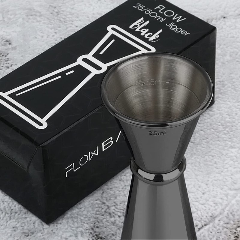FLOW Barware Jigger 4 in 1 Shot Measuring Jigger 25ml,