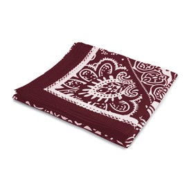 Endea Group All-Gender Bandana Multi-Purpose Headband, Handkerchief, Head Wrap, Scarf, Protective Coverage - 22x22 Inch (Maroon, 1-Pack)