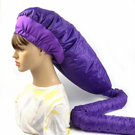 Shower Cap Women's Elastic Shower Cap Waterproof Shower Caps Reusable Shower Caps for Girls Women Ladies (Purple)