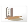 CafePress Rolling Pin & Flour Sticker Rectangle Bumper Sticker Car