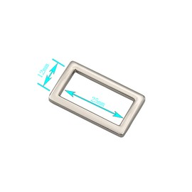 JWBIZ 8 Pcs Metal Flat Rectangle Rings Buckle for Bag Belt Strap Heavy Duty Square Loop (1 inch, Silver)