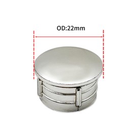 Flyshop 10Pcs Tube Hole Inserts Pipe Tubing End Caps Round Silver Plating Plastic Plugs (7/8", 22 mm)