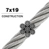 Black Powder Coated Galvanized Wire Rope 1/8" 7x19-500 ft Reel