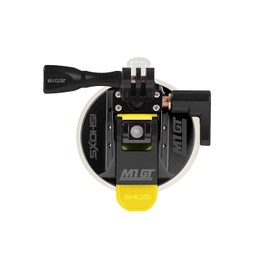 iSHOXS M1 GT professional suction cup made of aluminium with 3D / 360 degree ball mount, suitable for GoPro and compatible action cams - black, membrane transparent