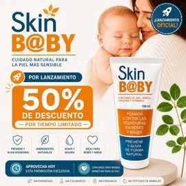 Skin Baby - Crema para Rozaduras de Bebés, Evita y Alivia con Óxido de Zinc, Árnica, Lanolina y Vitamina E