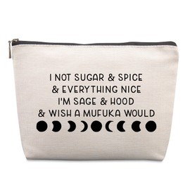 Lcoanriut Funny Witchy Gifts for Women Gothic Gift Friends Travel Cosmetic Bag, Witch Gifts Christmas Farewell Friendship Gifts for Women Friends Sister Coworkers Travel Makeup Bags