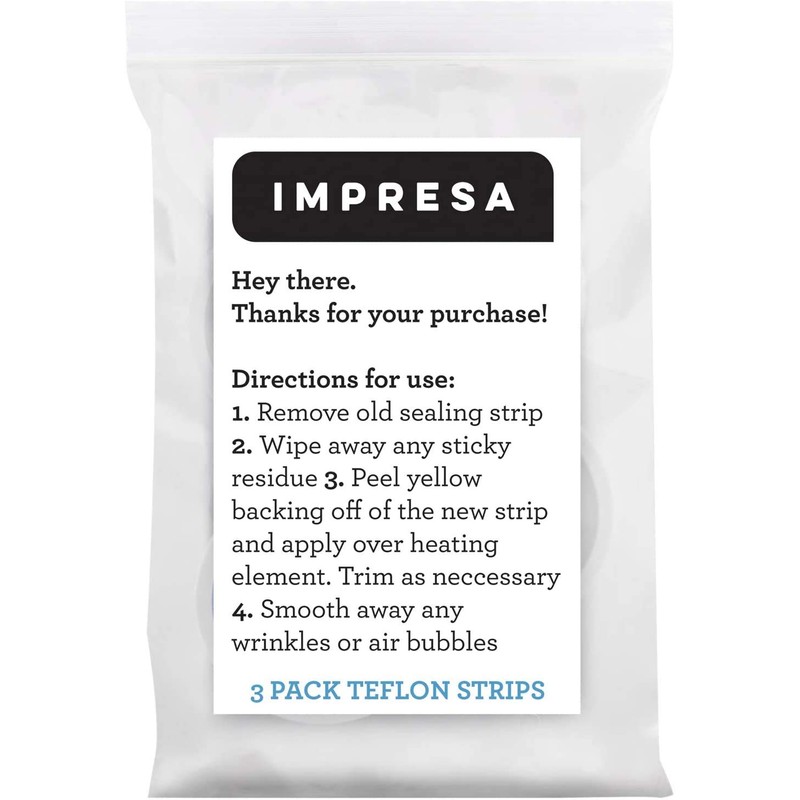 IMPRESA Teflon Vacuum Seal Heat Strips - Durable PTFE Barrier