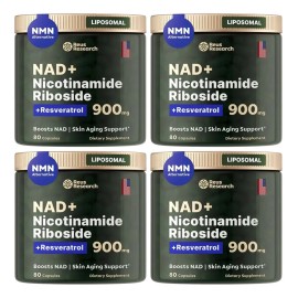 4 Frasco Nicotinamida Ribósido Liposomal + Resveratrol