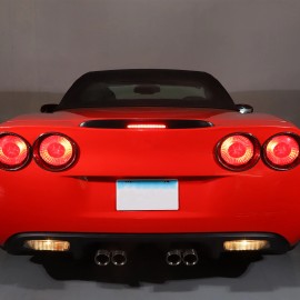 klend-cartrim ABS Carbon Fiber Tail Light Surround Trim Ring Cover For Corvette C6 2005-2013