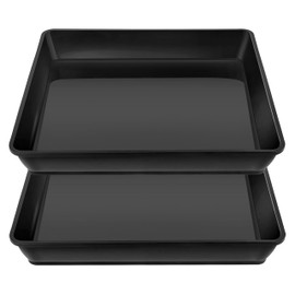 LWALRS Square Plant Saucer 16 Inch 2 Pack, Duty Plastic Plant Saucer, Heavy Duty Plant Pot Saucers, Garden Large Deep Plant Trays for Pots, Planters for Indoors and Outdoors Plants.