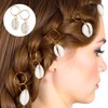 DOPENSPI 10PCS Shell Hair Clips, Boho Shell Hair Rings Seashell