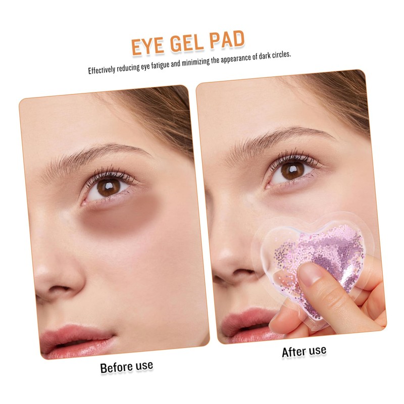 NOLITOY Eye Cool Pad Set 4pcs Heart Shape Gel Eye