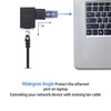 Duttek - Adaptador Ethernet de 90 grados, en ángulo recto,