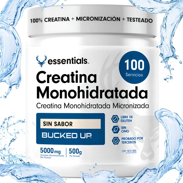Creatina Monohidratada Y Micronizada Pre Entreno Bucked Up Sabor Sin