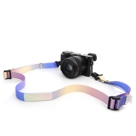 FEFUE Quick Magnetic Buckle Camera Shoulder Strap Lanyard Camera Straps for Photographers for DSLR SLR Magnetic Camera Neck Strap (Aurora)