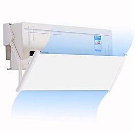 Mr. You Air Conditioning Wind Deflector, Wind Deflector, Air Conditioning, 180 Degree Adjustable, Length Adjustable (White)