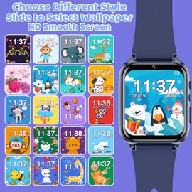 YEDASAH Kids Smart Watch Boys Girls, Smart Watch for Kids with 26 Games, 1.69HD Touchscreen, Learn Card, Step Counter, Audiobook, Camera Music, Alarm Clock, Educational Toy for 4-12Y Birthday Gifts