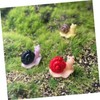 SUPVOX 21pcs Mini Snail Figurines Set for Garden Decor Educational
