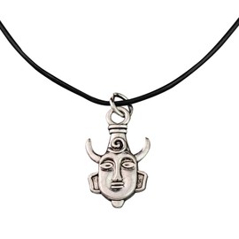 GAUEIOUR Dean's Fans Amulet Protective Pendant Necklace Dean Winchester Mask Necklace Amulet Pendant Antique Silver Necklace