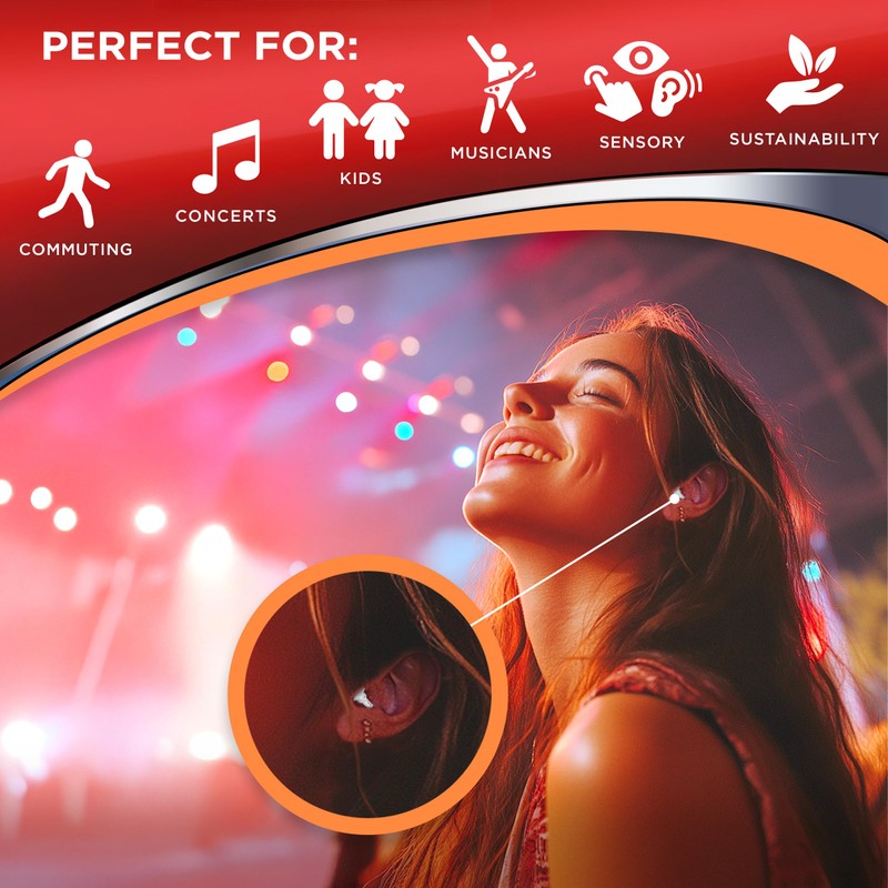 HEAROS High Fidelity Series Ear Plugs with Free Case, NRR