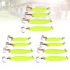 Mipcase 12 Pack Floating Willow Sequins Fishing Luminous Lure Bait