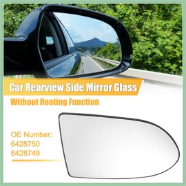 VISMIRROR Car Right Side Rearview Heated Mirror Glass with Backing Plate for Opel Zafira A 1999-2005 6428750 Car Replacement Black