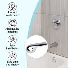 H79 Handle Replacement for Delta 1300/1400 Series Single Function Handle Bathtub & Shower Faucet, Metal Lever Single Handle, Chrome