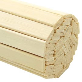 Worown Worown 60 Pcs 15.7 Inch Strong Natural Bamboo Sticks, Wood Craft Sticks, Extra Long Sticks, 9.5 mm Width Wood Strips for Craft Projects
