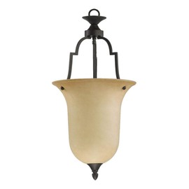 One Light Toasted Sienna Amber Scavo Glass Foyer Hall Pendant