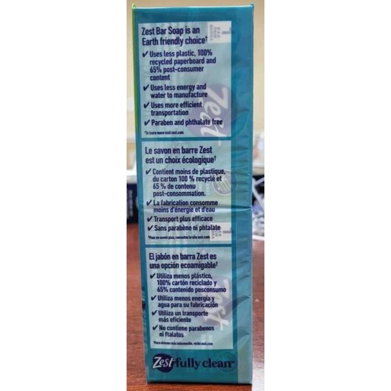 ZEST SOAP REFRESHING AQUA DEODORANT 16 Bars