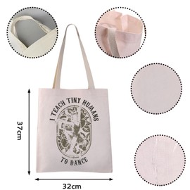 Dance gift I Teach Tiny Humans To Dance Tote Bag Gift For Dance Teacher Thank You Gifts (To Dance tote CA)