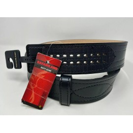 SAFARILAND MODEL 94 PLAIN BLACK 4 STITCH SIZE 24 BUCKLELESS HOOK LINED DUTY BELT
