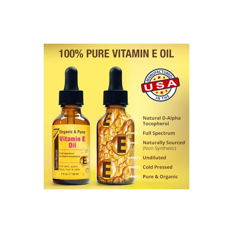 NUEVO aceite de vitamina E ultrapuro, 75 000 UI, D-alfa-tocoferol