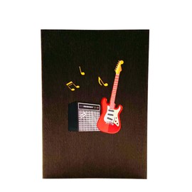 Three Dee Cards - Rockin' Electric Guitar 3D Pop Up Card – The Ultimate Pop-up Greeting for Dad Fathers Day Birthday Husband Anniversary Son Nephew Grandson Brother In Law Uncle Boyfriend Fiancé