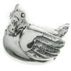 Queenberry Sterling Silver Chicken Hen European Bead Charm