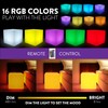 Mr.Go 12-inch Rechargeable Magic LED Light Cube Stool with Remote