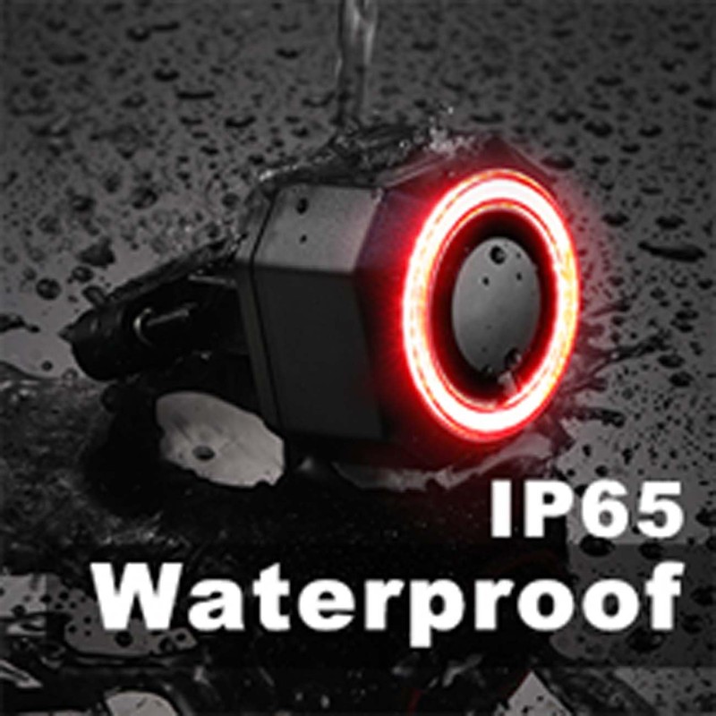 110dB Anti-Theft Bike Tail Light Alarm with Remote, Wireless Rechargeable