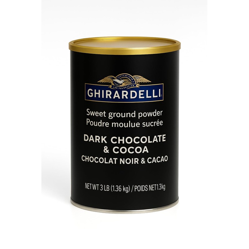 Ghirardelli Dark Chocolate & Cocoa Sweet Ground Powder, 3 lb