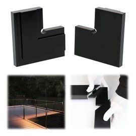 Muzata HL12 LED Handrail Accessories - 2Pack 90°Corner Connector High Strength POM Handrail Fittings, HA37