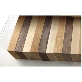 DIY Cutting Board Wood Kit, 15 Pieces, Black Walnut, Maple & Cherry, Multiple Sizes (3/4 inches x 2 inches x 15 inches)