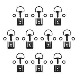 MOTO4U Motorcycle Quick Release Race Fasteners 1/4 Turn 14mm D-Ring Length in Dark Black (10 Pack)