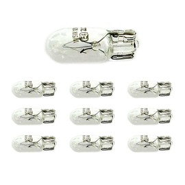 CARALL10 PCS 24V Halogen Bulbs For Truck, T10 W5W 24V 5W W2 1x9,5d, Clear