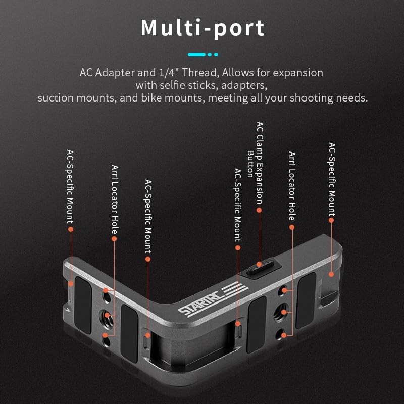 Osmo Action 5 Pro/Action 4/Action 3 Compatible Magnetic Extension Adapter