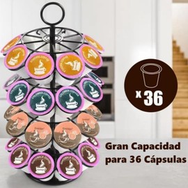 Soporte para Cápsulas de Café, Organizador de Cápsulas de Café de 4 Niveles, Organizador de Capsulas Dolce Gusto 360 Grados, Porta Capsulas K para Encimera, Accesorios para Cafe para Hogar y Oficina