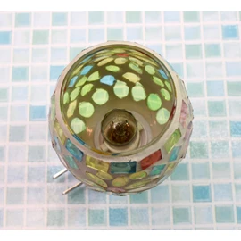 Folkart CNJYK3 Cute, Handmade, Glasswork, Mossa, Foot Lamp, Flower, Yellow